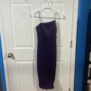 Purple evening dress